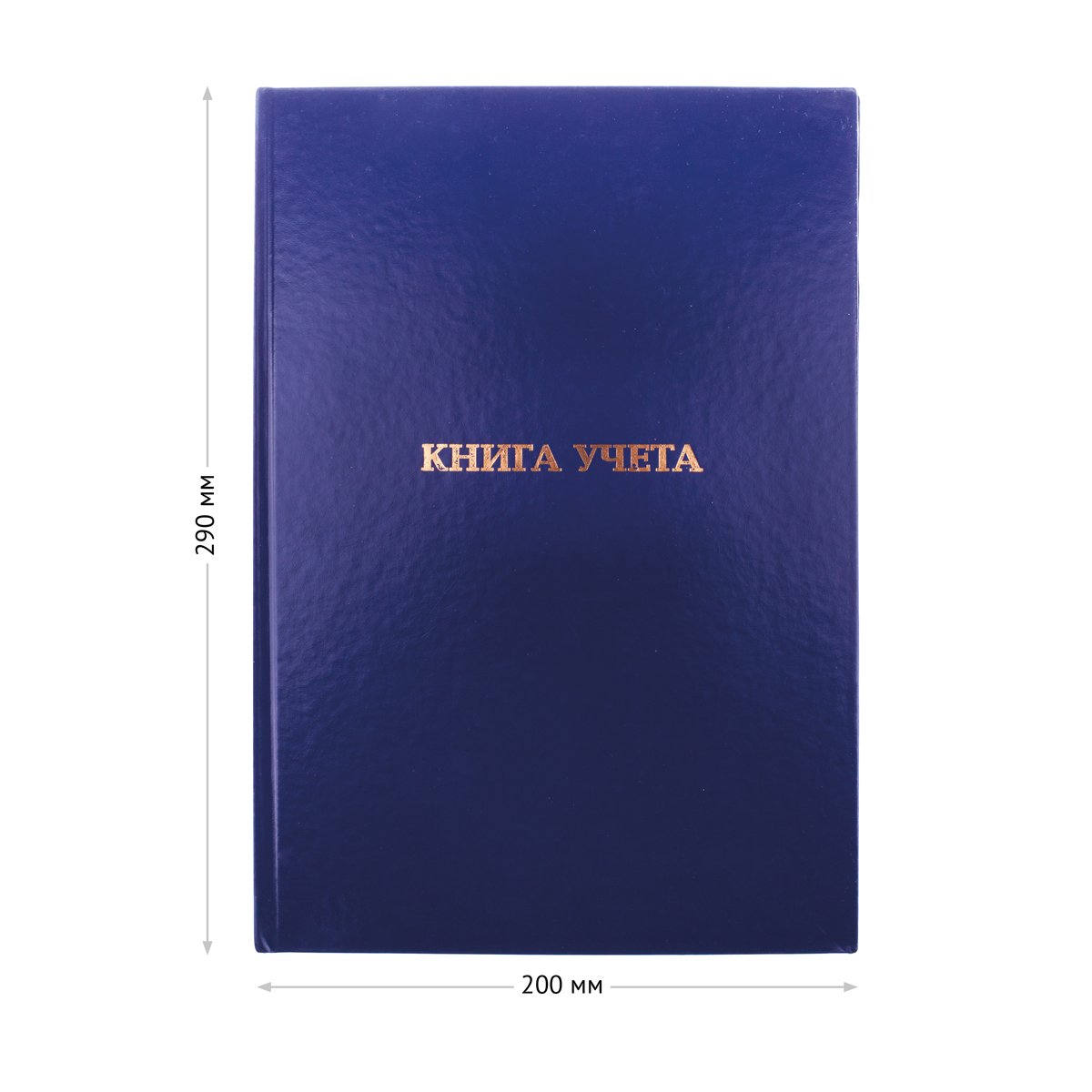 Книга учета OfficeSpace, А4, 160л., клетка, 200×290мм, бумвинил, цвет синий, блок офсетный