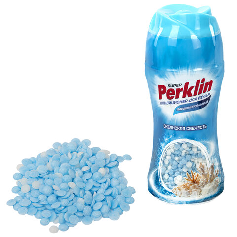 Кондиционер (концентрат) для белья, в гранулах, 250 г, PERKLIN (ПЕРКЛИН) SUPER «Океанская свежесть», 25 стирок