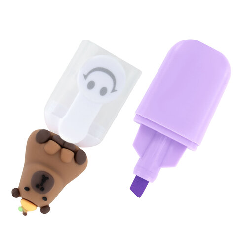 Набор текстовыделителей с топперами 6 ЦВЕТОВ ПАСТЕЛЬ, «КАПИБАРЫ», линия 1-4 мм, FUNSTER (ФАНСТЕР)