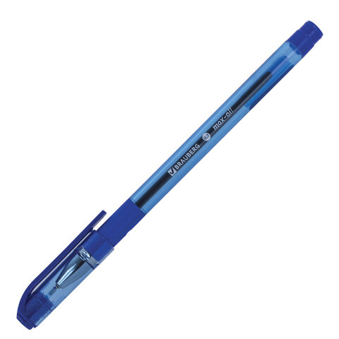 Ручка шариковая масляная с грипом BRAUBERG «Max-Oil Tone», СИНЯЯ, узел 0.7 мм, линия письма 0.35 мм