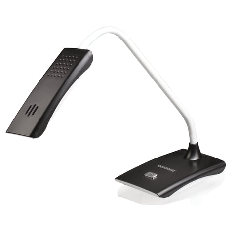 Светильник настольный SONNEN TL-LED-004-5W-12, на подставке, светодиодный, 5 Вт, 12 LED, черный