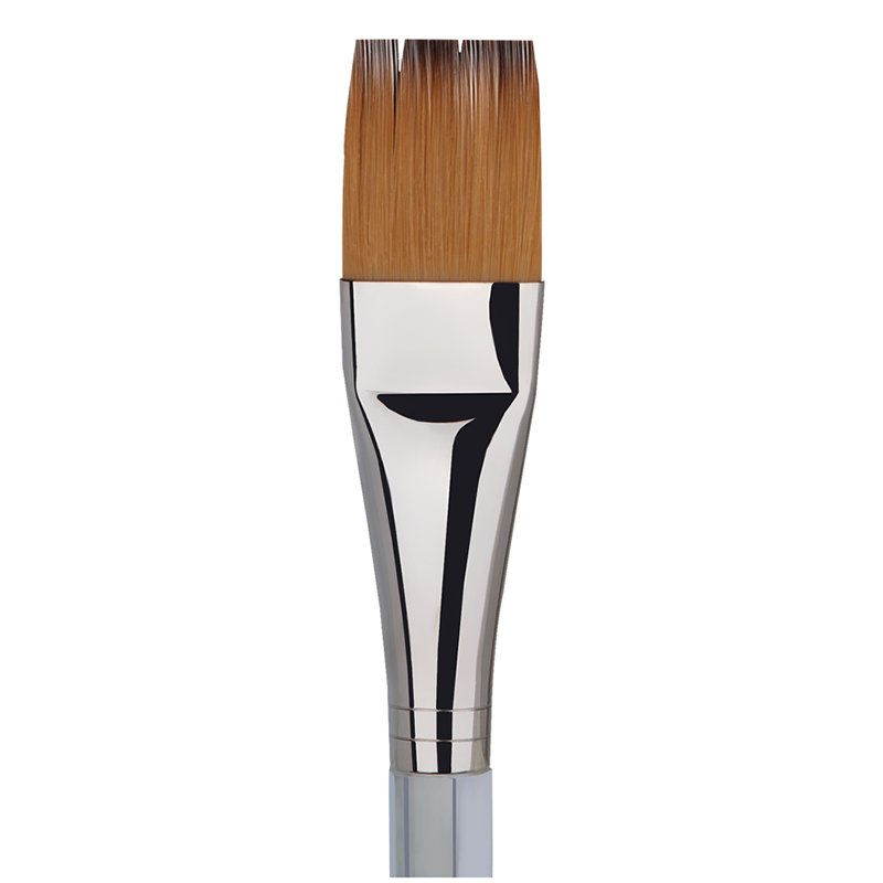 Кисть художественная синтетика Winsor&Newton «Cotman 777», плоская, 3/4, длинная ручка