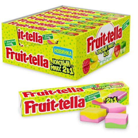 превью Жевательная конфета FRUITTELLA «Кислый Микс» 2в141 гш/к 17596