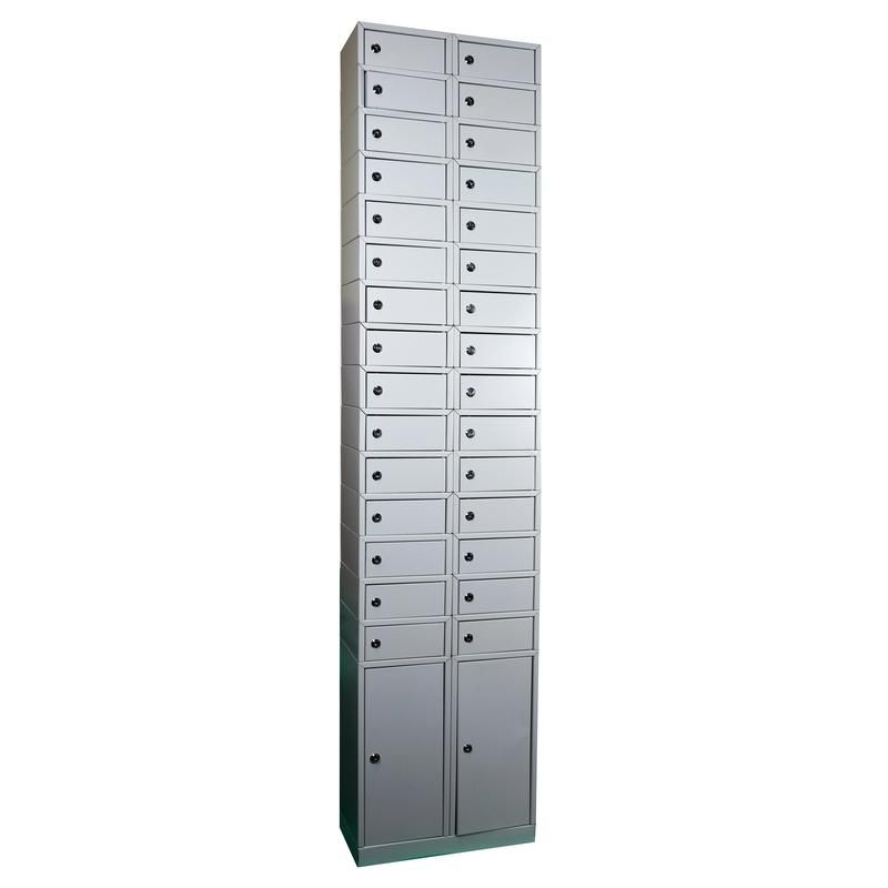 превью Шкаф хранения мобильных телефонов MM32 (450×200×2000 мм, 32 ячейки)