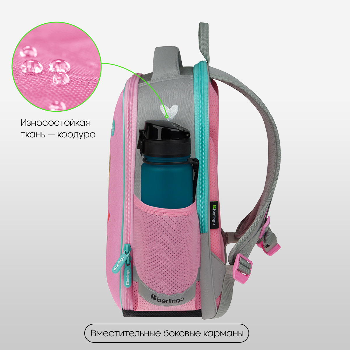Ранец Berlingo Expert Mini «Be Kind! » 36×27×14см, 2 отделения, 2 кармана, анатомическая спинка