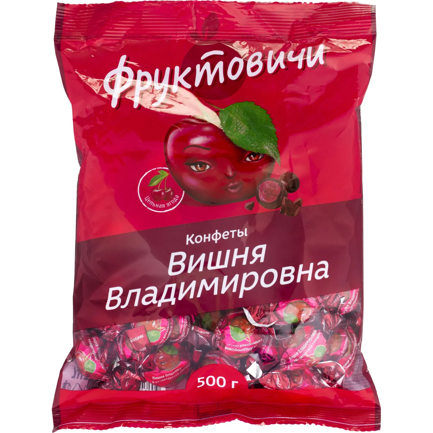 превью Конфеты Вишня Владимировна Фруктовичи в темн шоколадной глазури, 500г ОС613