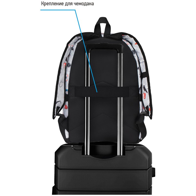 Рюкзак Berlingo Casual «First in Space» 39.5×27×13см, 1 отделение, 3 кармана, уплотненная спинка