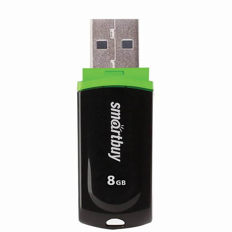Флэш-диск 8 GB, SMARTBUY Paean, USB 2.0, черный