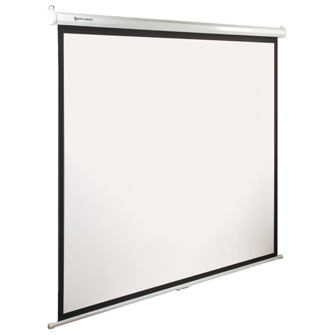 Экран проекционный настенный (150×150 см), матовый, 1:1, BRAUBERG «WALL»