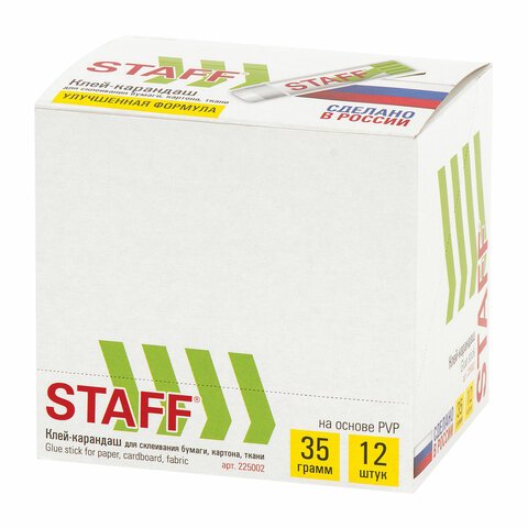 Клей-карандаш STAFF, 35 г, новая формула, Россия