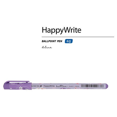 Ручка шариковая BRUNO VISCONTI HappyWrite, СИНЯЯ, «Цирк. Ламы», узел 0.5 мм, линия письма 0.3 мм