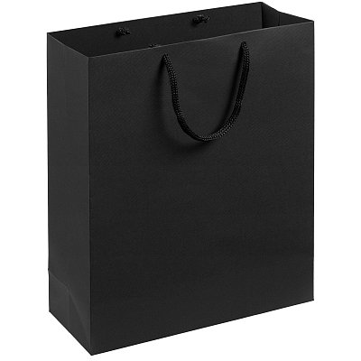 Пакет подарочный бумажный Wide (28×23×9.2 см, черный)