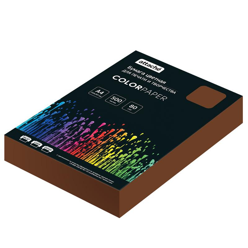 превью Бумага цветная Attache (коричневый интенсив), 80г, А4, 500 л