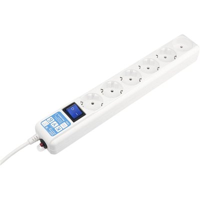 Сетевой фильтр Power Cube PRO, белый, 3м,6р, 16А (3×1.5мм2)(SPL6-16-P-3М)