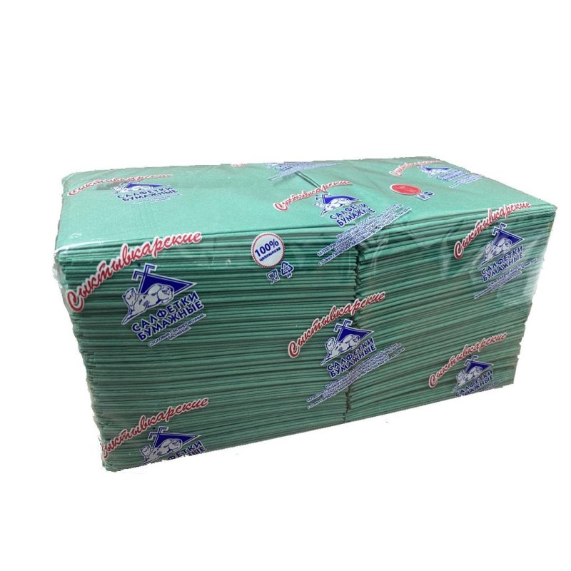 превью Салфетки Profi Pack 2 сл. 24×24 зеленые 250 шт./уп. 