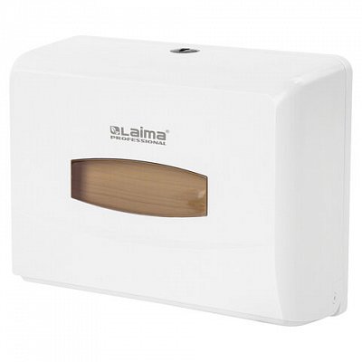 Диспенсер для полотенец LAIMA PROFESSIONAL (Система H2), Interfold, малый, белый, ABS-пластик