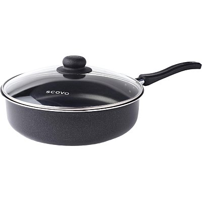 Сотейник алюминий Promo, 24 см + стеклянная крышка SCOVO PA-020
