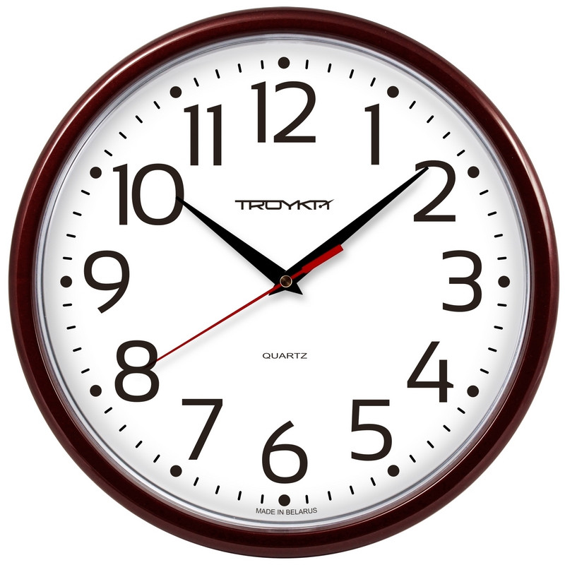 превью Часы настенные Troyka 91931912 вишневые