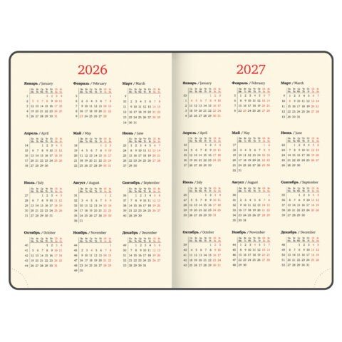 Ежедневник датированный 2026 БОЛЬШОЙ ФОРМАТ 210×297мм А4, BRAUBERG Comodo, под кожу, черный