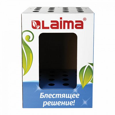 Дисплей для швабр напольный LAIMA, 50×37х37 см, 16 отверстий, картон