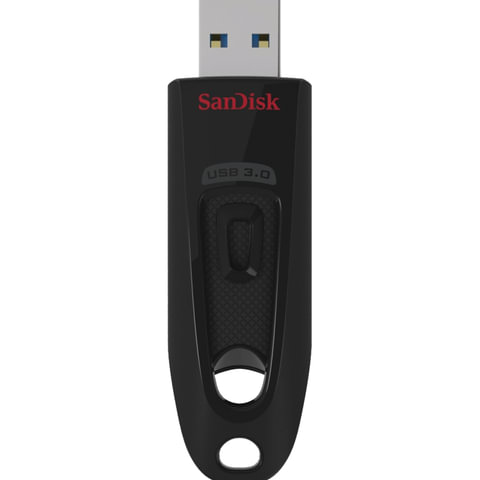 Флэш-диск 128 GB, SANDISK Cruzer Ultra, USB 3.0, черный