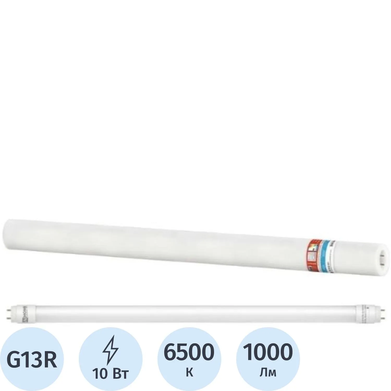 превью Лампа светодиодная In Home 10 Вт G13R T8 6500 К 1000 Лм матовая (4690612030920)