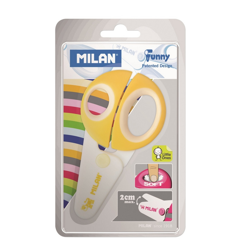 Ножницы детские Milan Funny (122 мм, с эргономичными ручками)