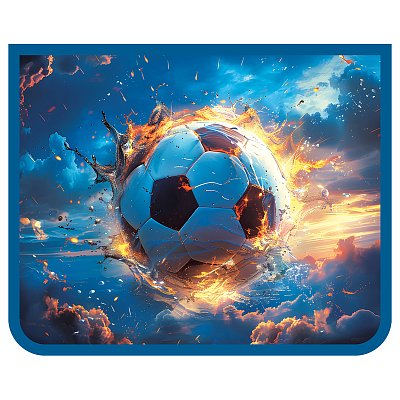 Папка для тетрадей 1 отделение, ArtSpace «Football», А5, пластик, на молнии