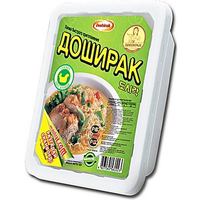 Лапша ДОШИРАК быстрого приготовления, с курицей, 90 г, чашка, вилка