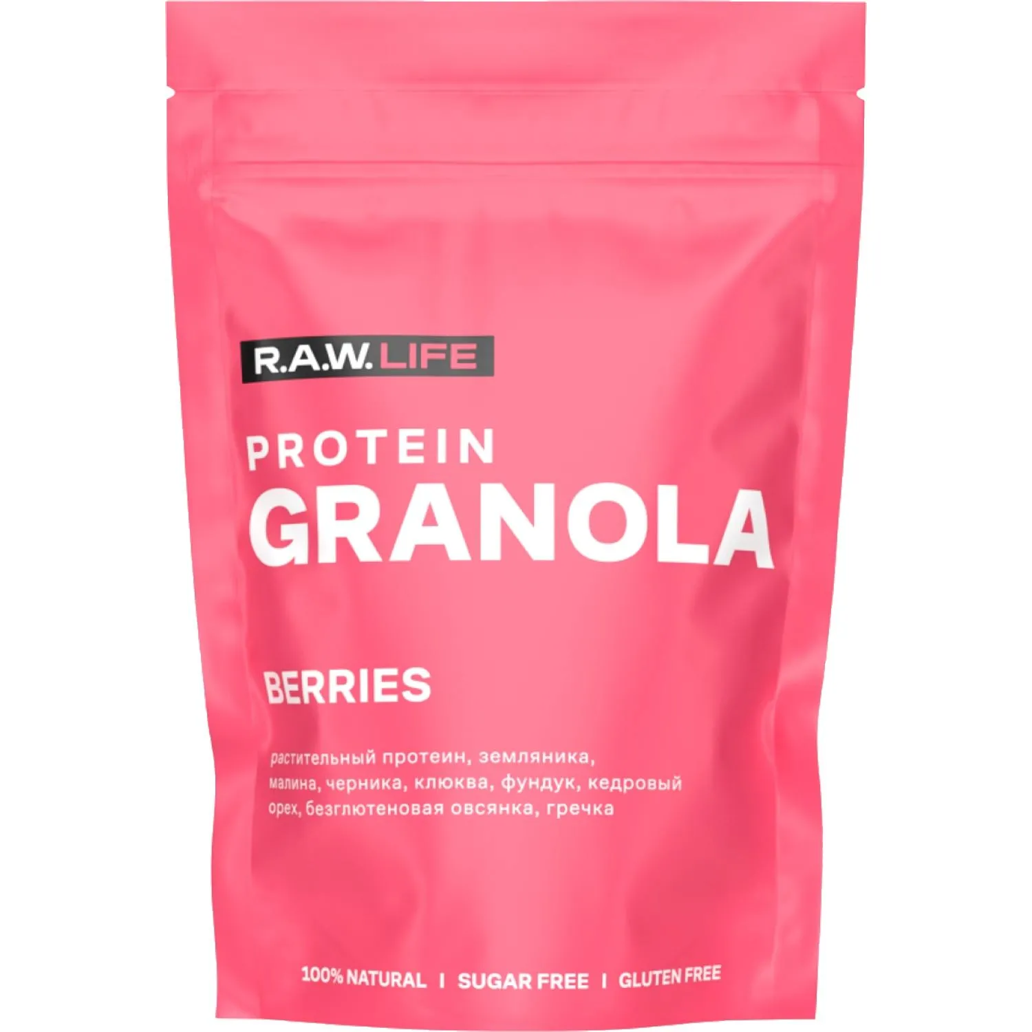 превью Гранола протеиновая R. A. W. LIFE Ягоды, 220г