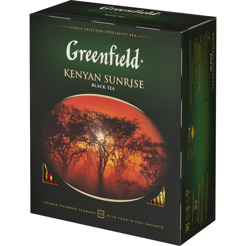 Чай Greenfield Kenyan Sunrise черн.фольгир. 100 пак/уп