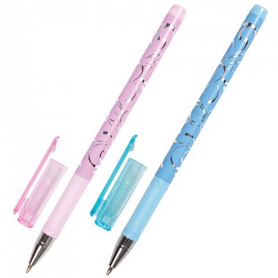 Ручка шариковая BRAUBERG узоры, корпус с декоративной печатью, толщина письма 0.7 мм, синяя