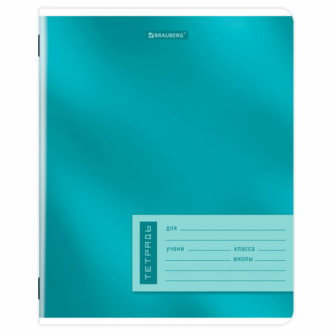 Тетрадь 18 л. BRAUBERG линия, обложка картон, ONE COLOUR