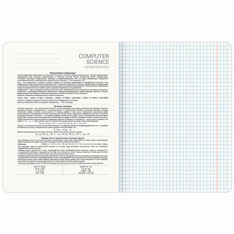 Тетрадь предметная «PASTEL» 48 л., SoftTouch, фольга, ИНФОРМАТИКА, клетка, BRAUBERG