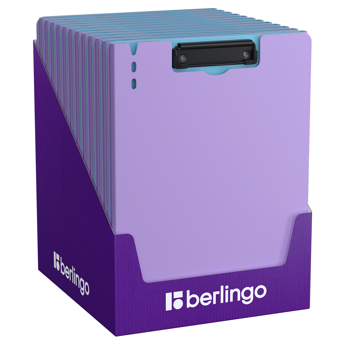 Папка-планшет с зажимом Berlingo «Haze» А4, пластик (полифом), 1800мкм, сиреневая