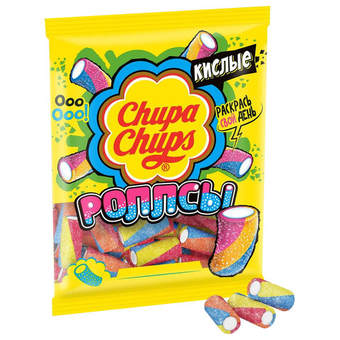 превью Жевательный мармелад Chupa Chups «Кислые роллсы», 70г, пакет, европодвес