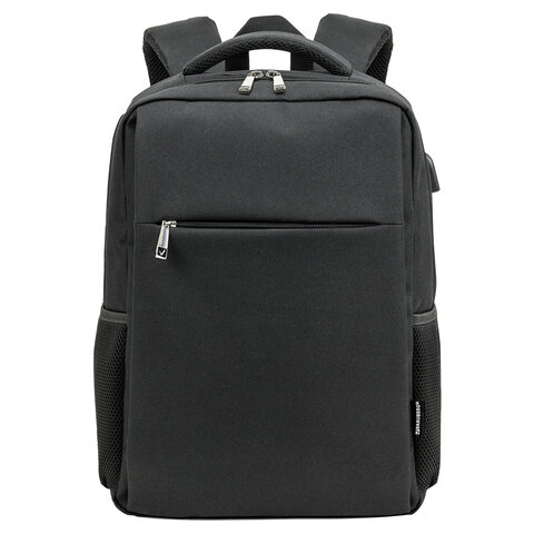 Рюкзак BRAUBERG FUNCTIONAL с отделением для ноутбука, USB-порт, багажная лента, Firm, 43×30x15 см