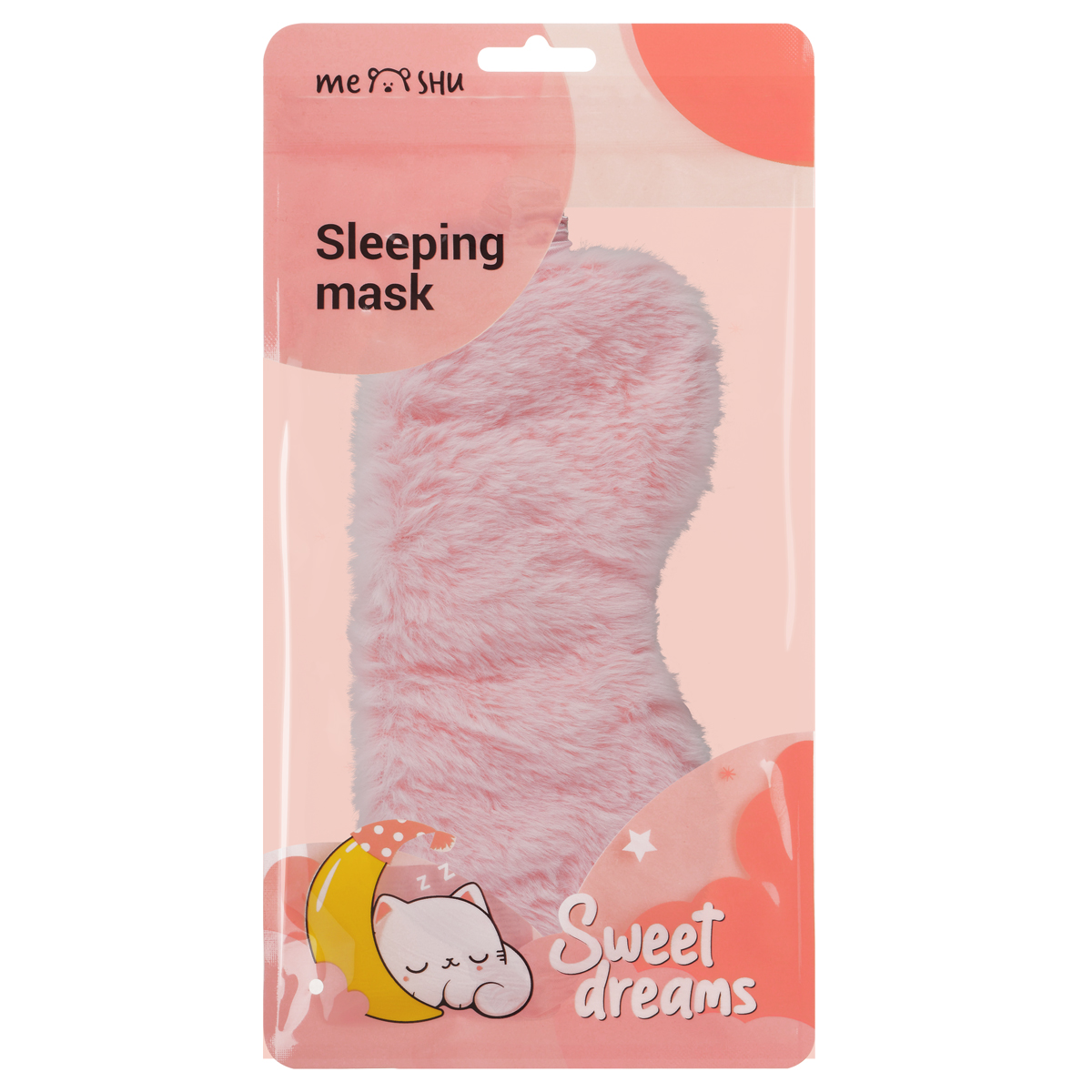 Маска для сна MESHU «Peach softness», пакет zip-lock, европодвес
