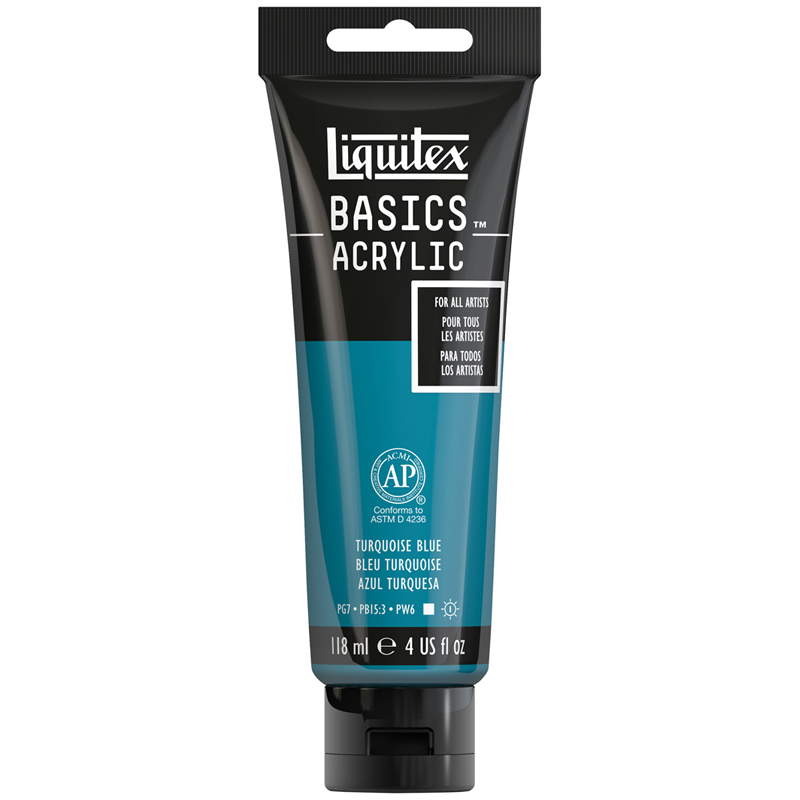 превью Краска акриловая художественная Liquitex «Basics», 118мл, туба, 046 бирюзовый