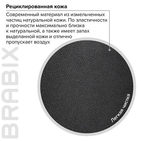 Кресло офисное BRABIX PREMIUM «Favorite EX-577», пружинный блок, рециклированная кожа, черное, 531934