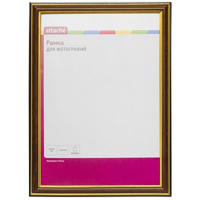 Рамка для фотографий пластиковая Attache 21×30 см орех