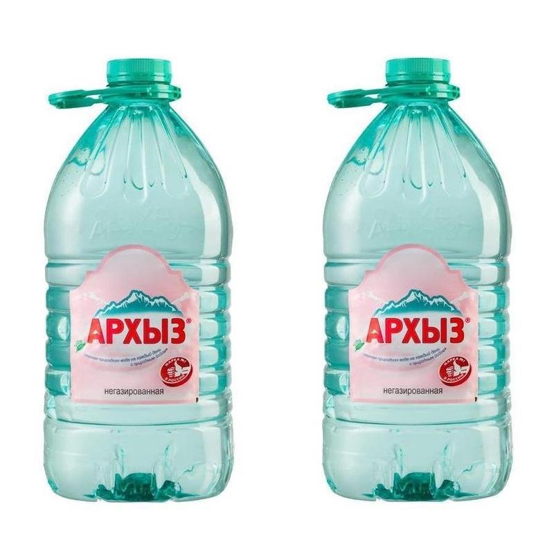 Вода минеральная Архыз негазированная 5 литров (2 штуки в упаковке)