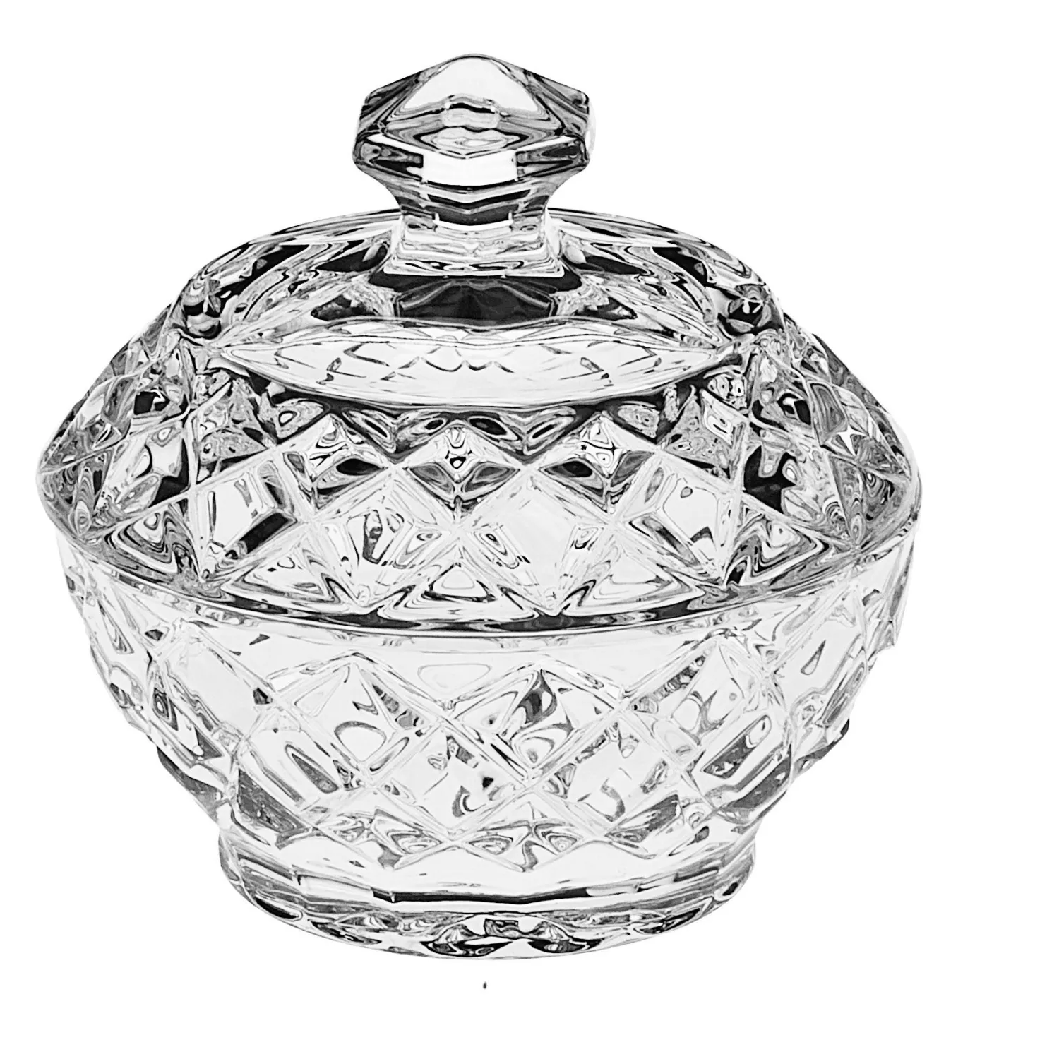 Сахарница Crystal Bohemia Diamond хрусталь 9.6х9.6 см