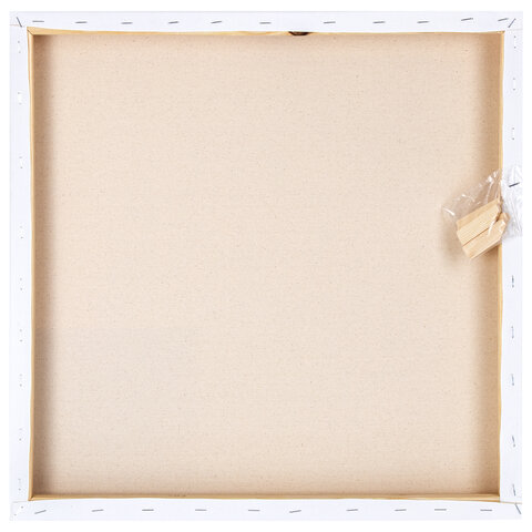 Холст 3D на подрамнике BRAUBERG ART CLASSIC 50×50см, 440г/м, грунт, 100% хлопок мелкое зерно