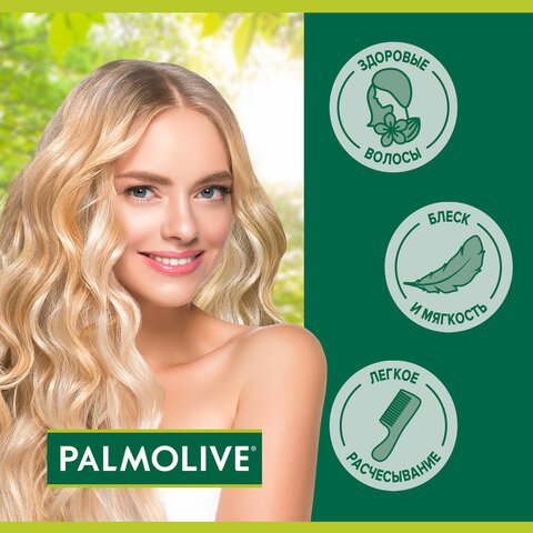 Шампунь 450мл PALMOLIVE НАТУРЭЛЬ «Миндаль», для сухих поврежденных волос, ш/к 56362