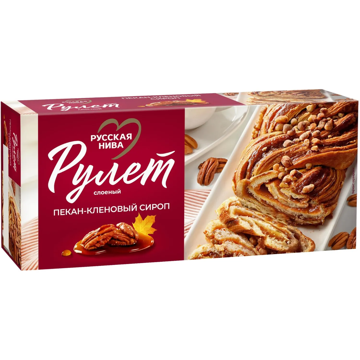 превью Рулет Русская Нива Твист Пекан-кленовый сироп слоеный, 300г