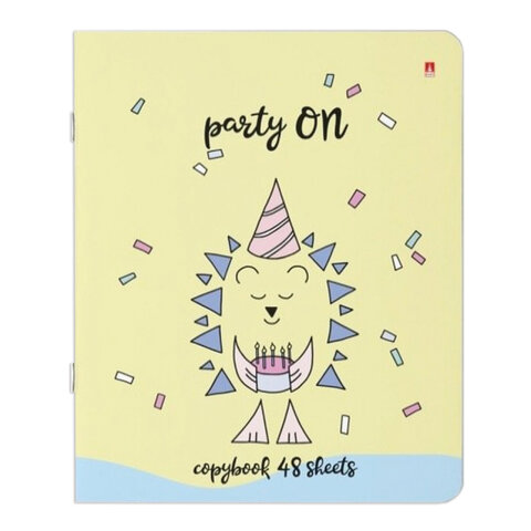 Тетрадь А5 48 л. АЛЬТ скоба, клетка, Soft Touch, бежевая бумага 70 г/м2, «ЁЖИК РОМАНТИК» (5 видов), 7-48-745