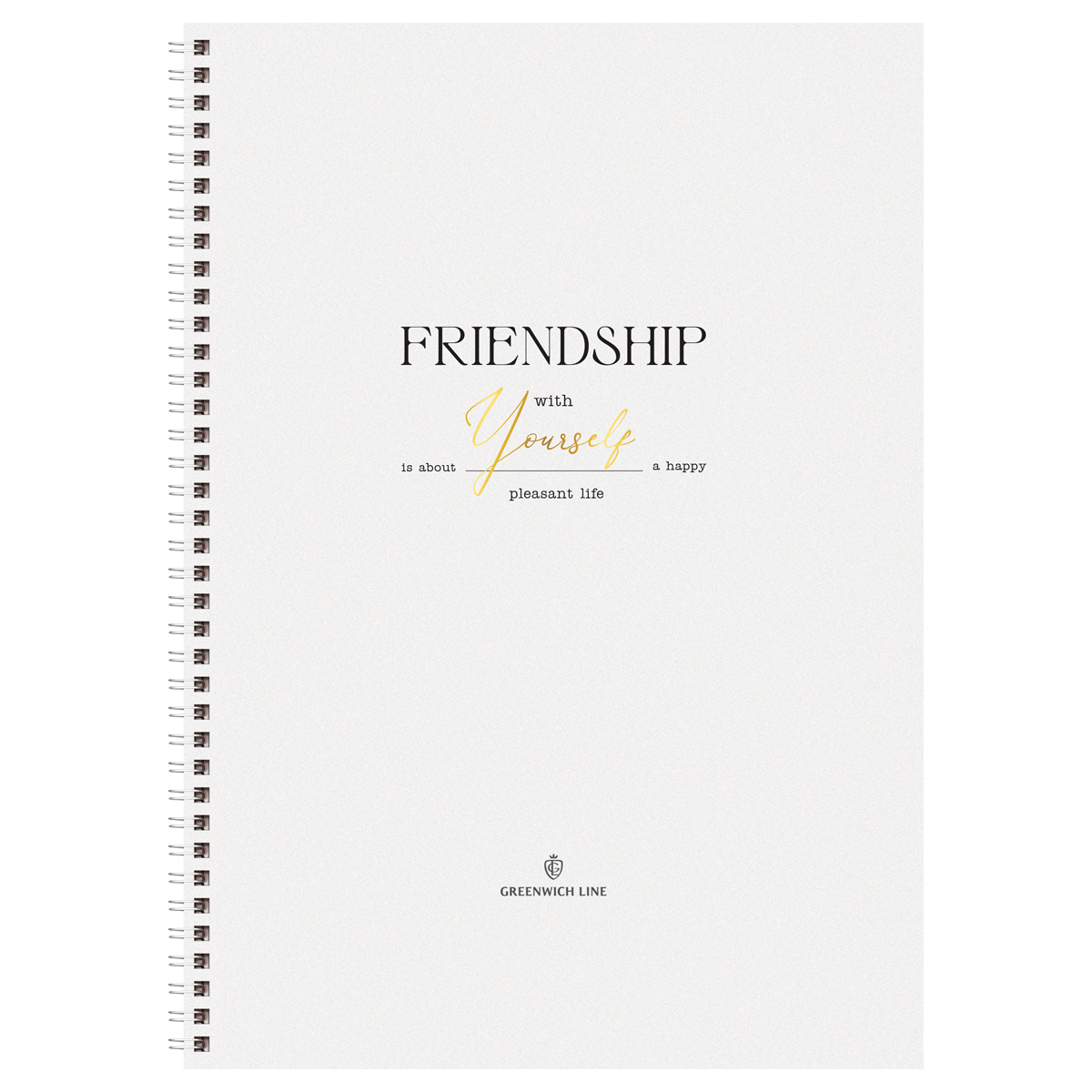 превью Тетрадь 80л., А4, клетка на гребне GreenwichLine «Friendship», матовая ламинация, тиснение фольгой, 80г/м2