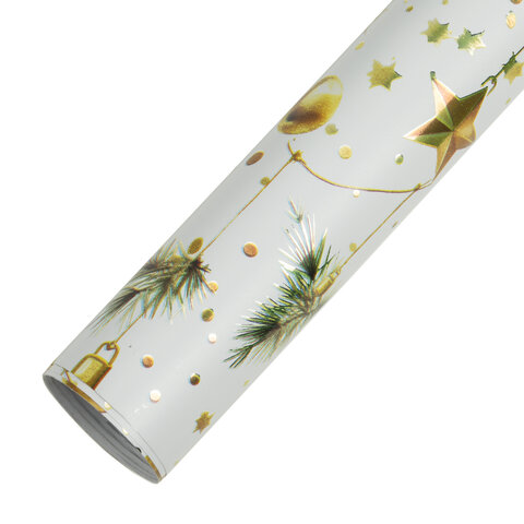 Бумага упаковочная новогодняя НАБОР 3 шт. «Golden XMAS»С ЭФФЕКТАМИ70×100 смЗОЛОТАЯ СКАЗКА592188