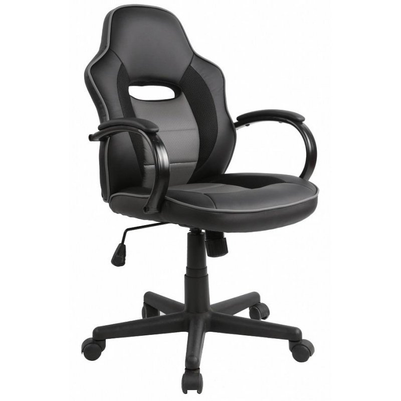 Кресло игровое Easy Chair 659 TPU черное/серое (искусственная кожа/пластик)